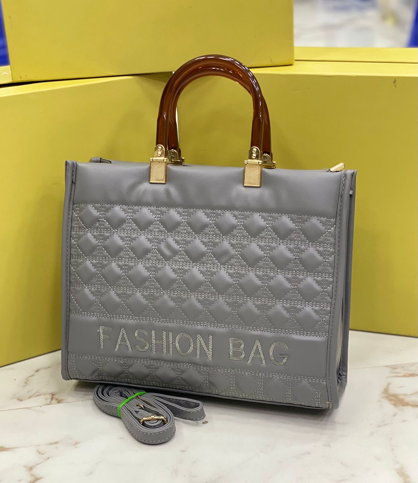 Quilted Sling Handbag – 3 Partition with Long Strap (2) Quilted Sling Handbag – 3 Partition with Long Strap Model1 - Image 1